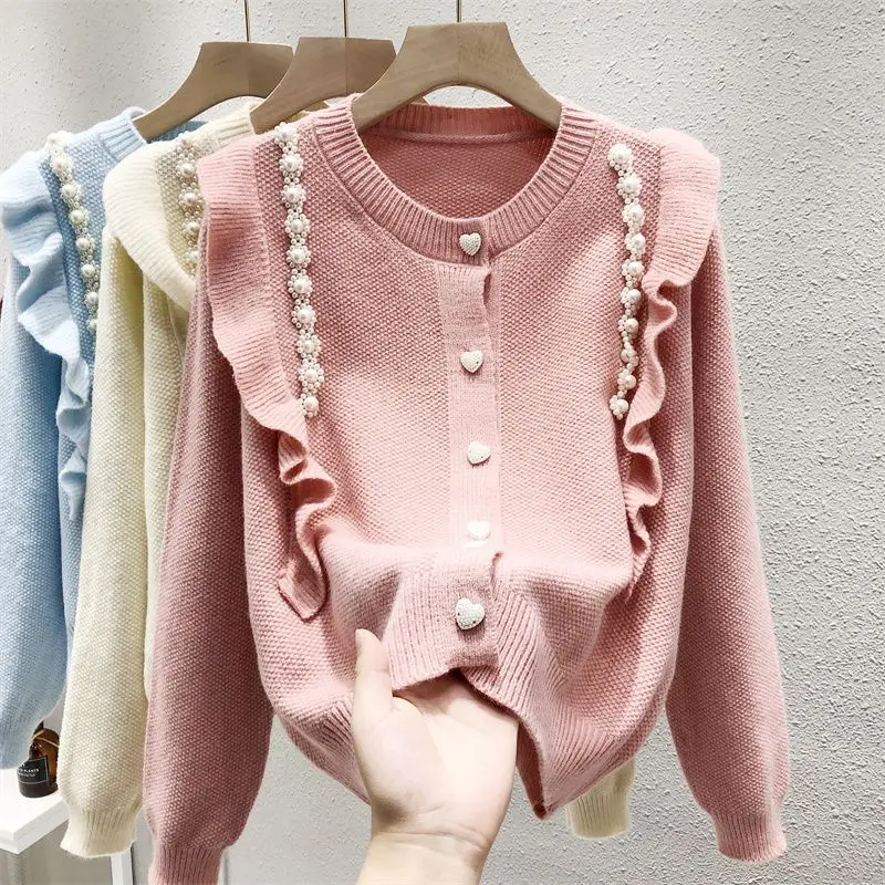 Sweater Jacket Knitted Cardigan Women\'s Spring and Autumn New Popular Items Loose Long Sleeved Top