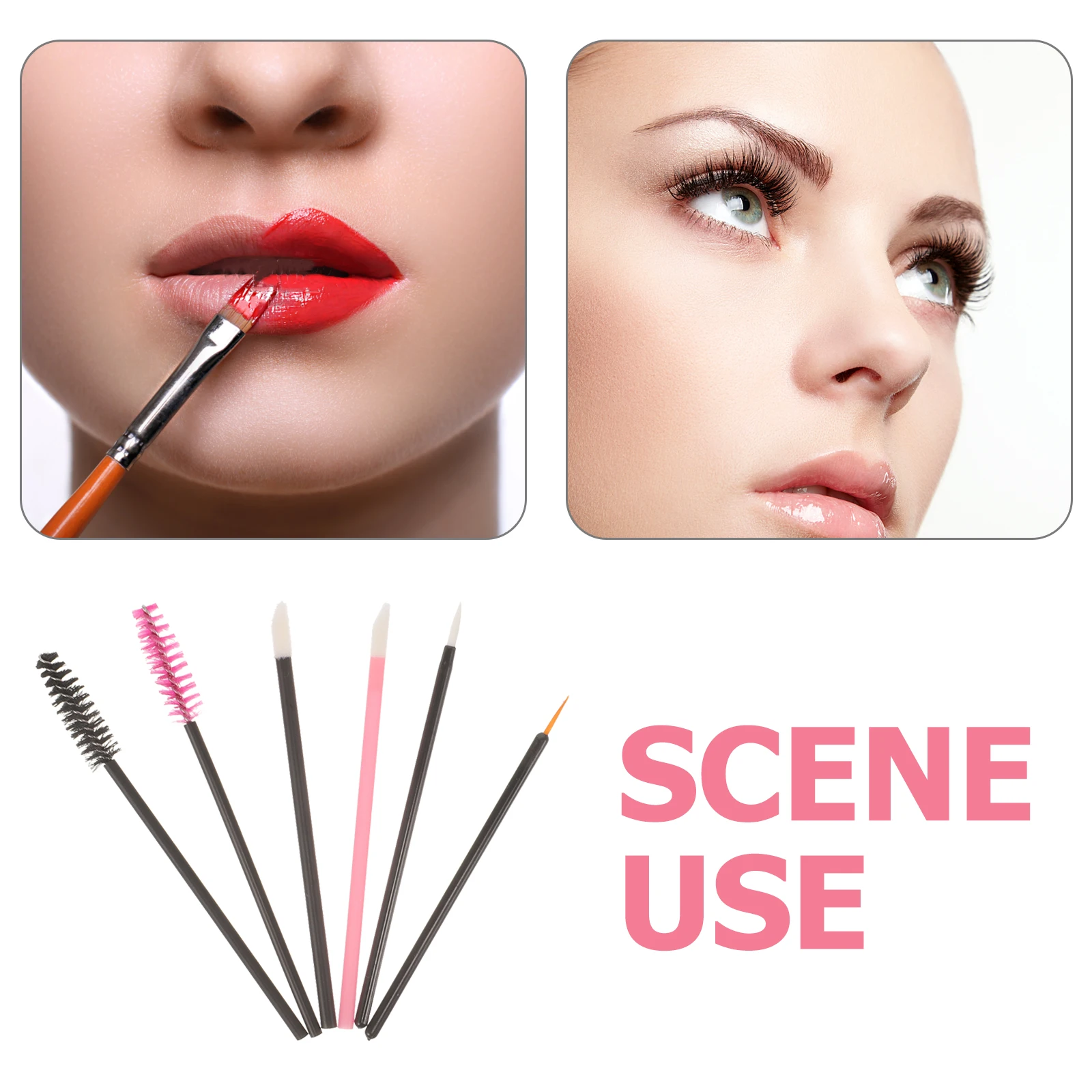 

Makeup Brush Eyelash Applicators Eye Makeup Brush Set Compact Travel Purse Stainless Steel Liner Reusable Professional Home