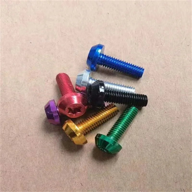 10PCS Colorful Aluminum Torx Button Head Screws M5/M6 lengths 16/20/25mm