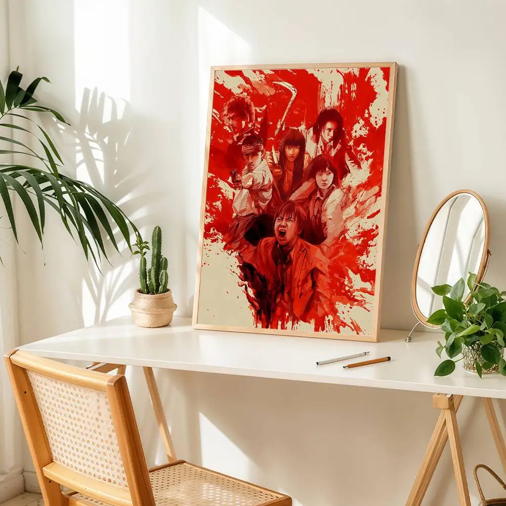 ملصق فيلم مثير B-battle Royale مناسب لغرفة المعيشة المنزلية وغرفة النوم والمكتب والبار ملصق تزيين الحائط #5