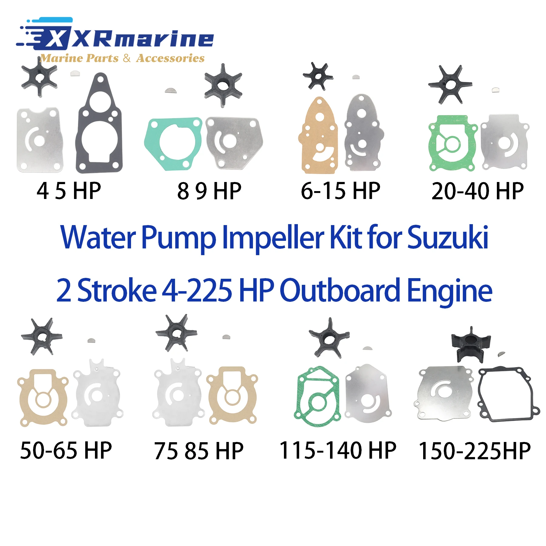 

Water Pump Impeller Repair Kit Fits for Suzuki Boat Outboard Engines 2 Stroke DT 4 To 250 HP 17400-98650 17400-92D00 17400-94600