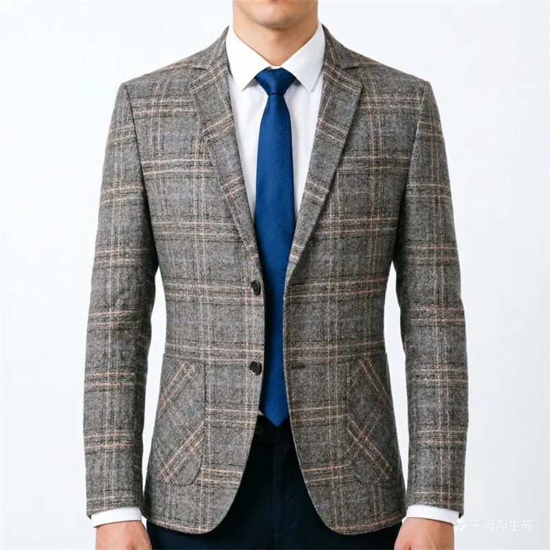 

Новый мужской пиджак для весны/осени, европейские размеры, немнущаяся ткань, повседневная куртка, деловая повседневная верхняя одежда для джентльменов.