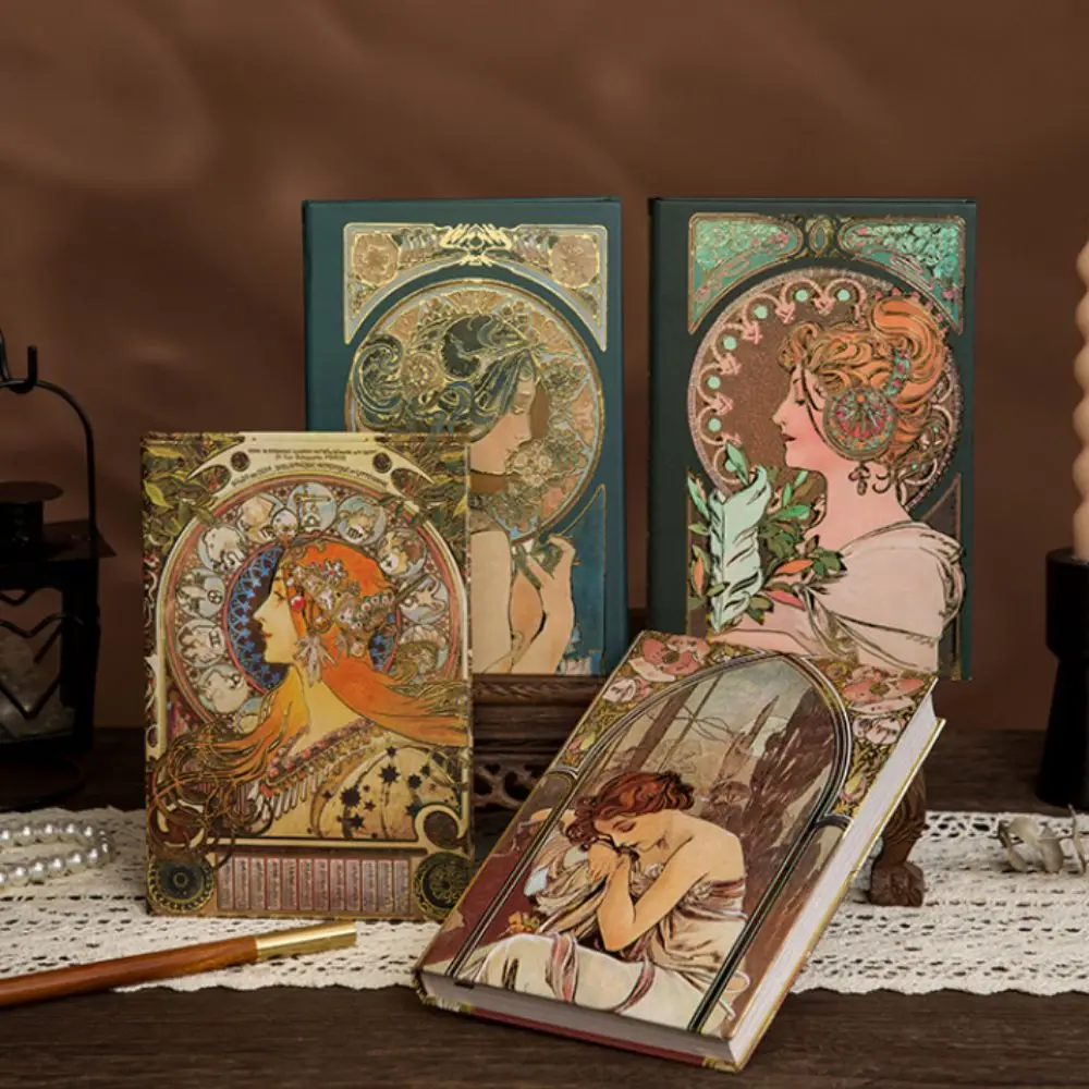 

Oil Painting Series Retro Hardcover Notebooks Exquisite Classic Design Full-color Illustration Notebook Artistic Personality