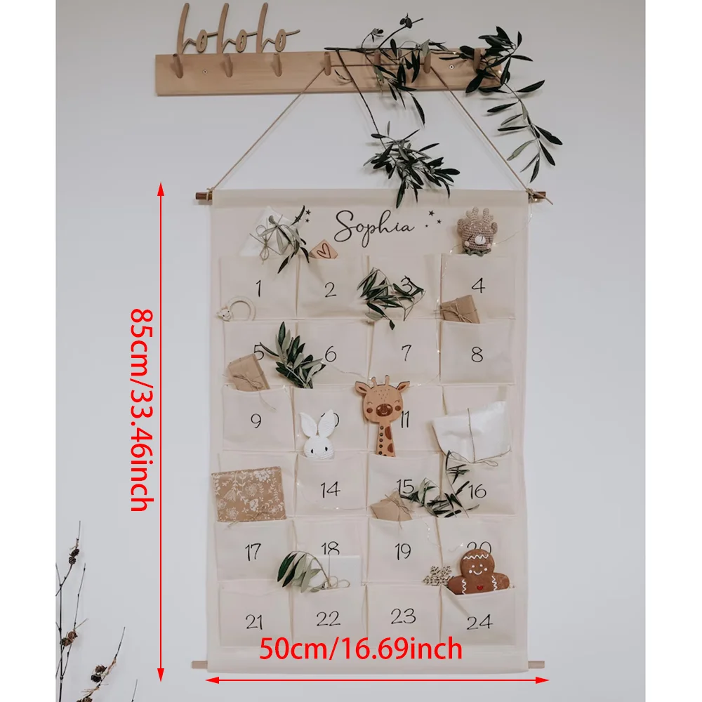 Personalized Christmas Countdown Advent Calendar for Children Wall Hanging Home Door Decor DIY Advent Calendar Christmas Gift - Image 3