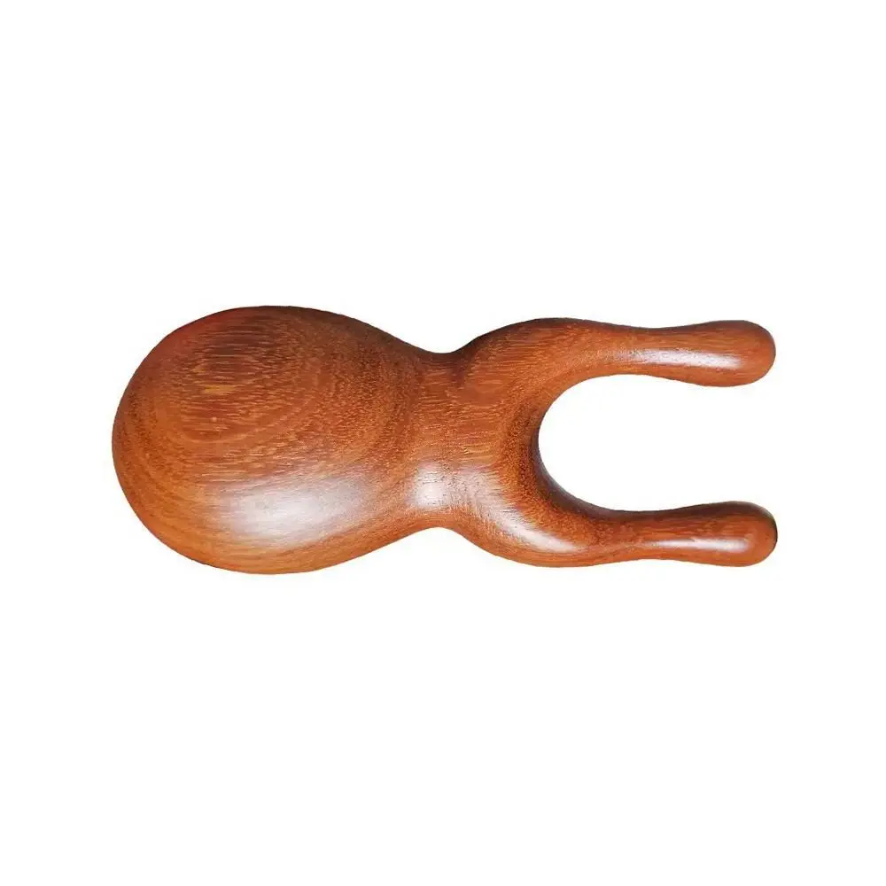 Dwuzębny grzebień w kształcie żaby do masażu, drewniany antystatyczny grzebień do masażu twarzy, podnoszący nos, do akupunktury.