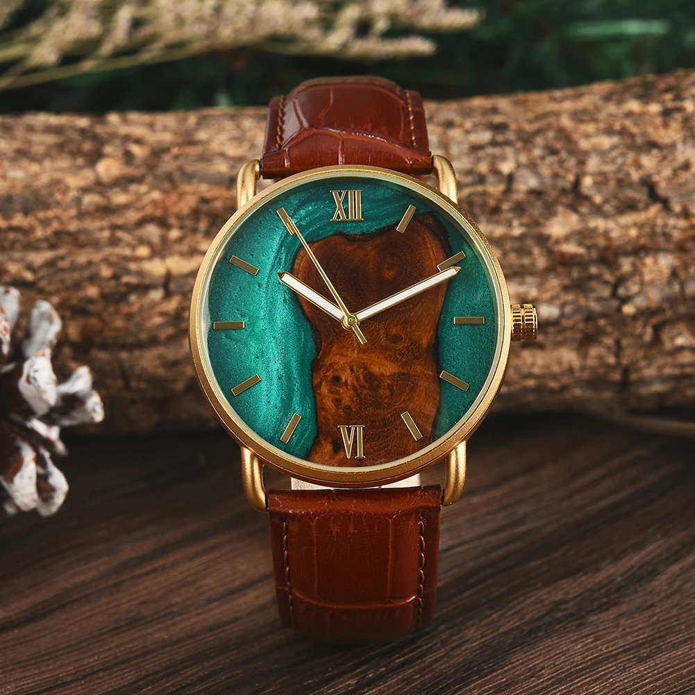 Bobo pássaro resina de madeira relógios para homens marca luxo montre homme quartzo relógios de pulso masculino relógio simples presentes dropshipping