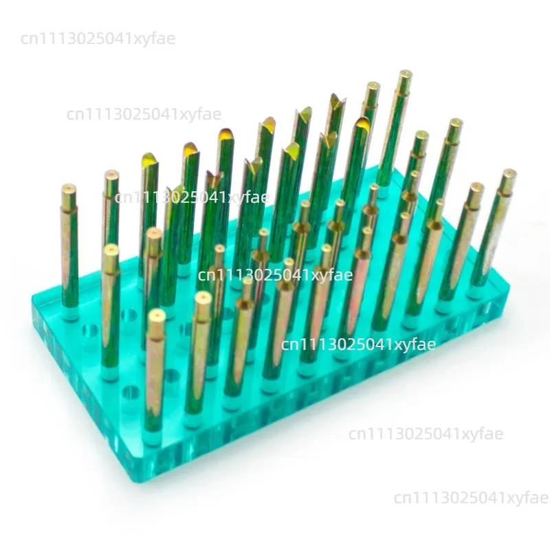 34Pcs 6×65MM Gemstone Faceting Dop Sticks Polishing Tool Set With Storage Box