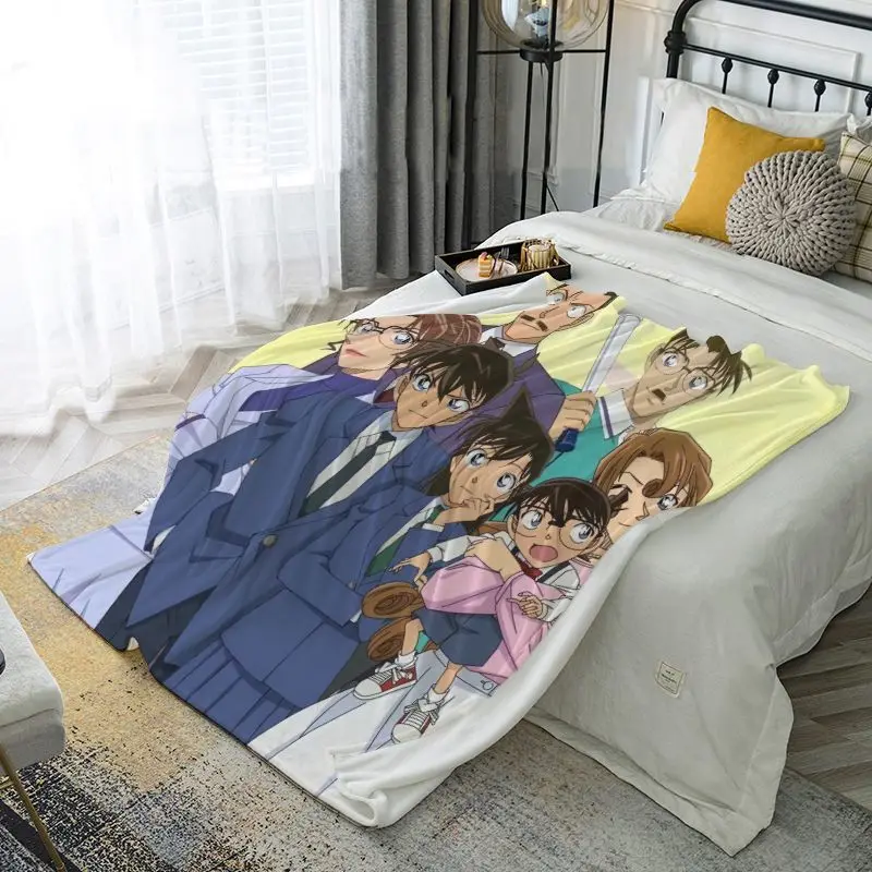 Detective Conan anime Conan Kidd Maori Ran Haihara Ai air conditioning blanket student dormitory office shawl flannel blanket