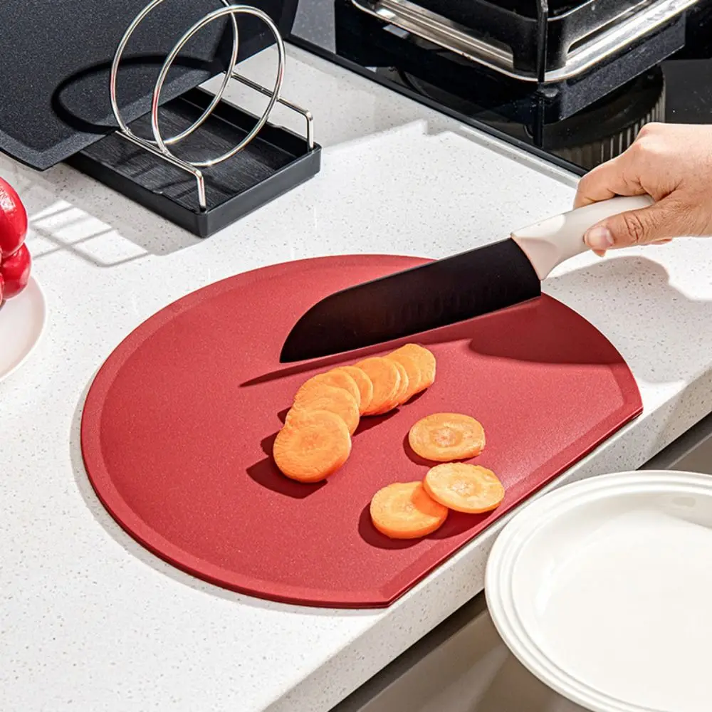 TPU Semi-circular Cutting Board Anti-Bacterial Flexible Vegetable Cutting Board Anti-Mold Odor-Free Kitchen Chopping Block