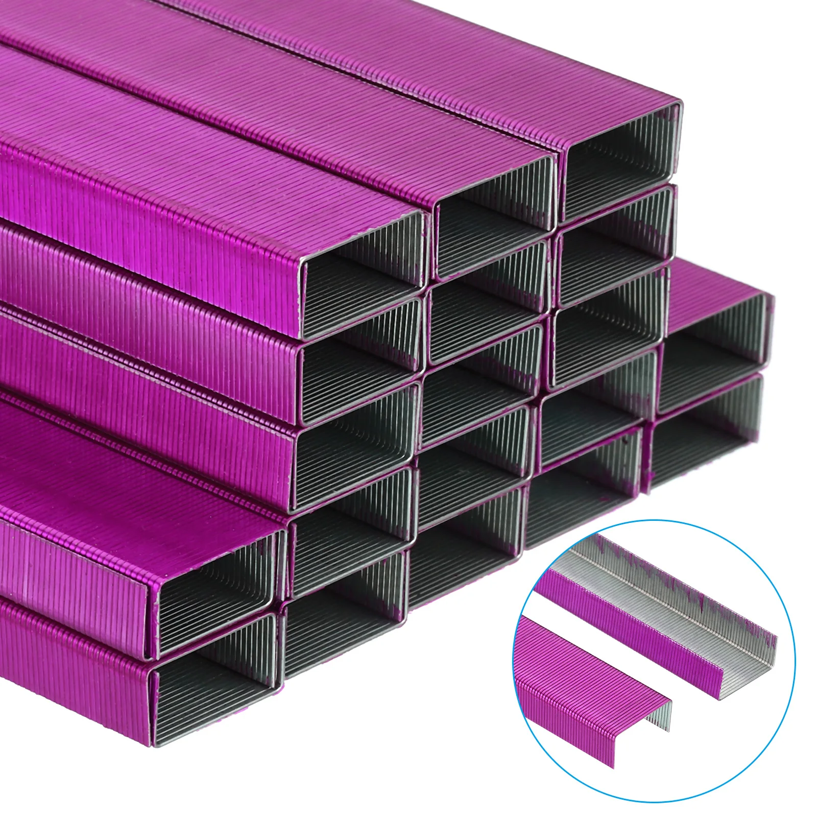 4000 Stuks/4 Stuks Roze Rode Metalen Nietjes 26/6 Standaard Binding Nietmachine Nietje Jam Gratis Kantoor Stationaire Schoolbenodigdheden Accessoires