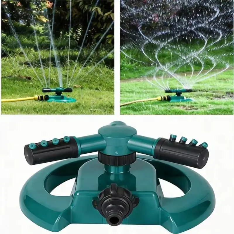 360 Degree Rotatable 3 Arm Garden Sprinkler Wearproof Auto Irrigation Head For Lawn Yard Grass Watering Supplies