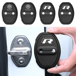 Car Silicone Door Lock Cover Protective Stickers Accessories For Volkswagen GTI Golf Polo VW R CC Passat B6 Tiguan Jetta Tharu