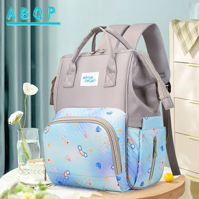 New Diaper Bag Backpack Large Capacity Cartoon Baby Bag Fashion Trend Lightweight Baby Products Storage Backpack High Quality