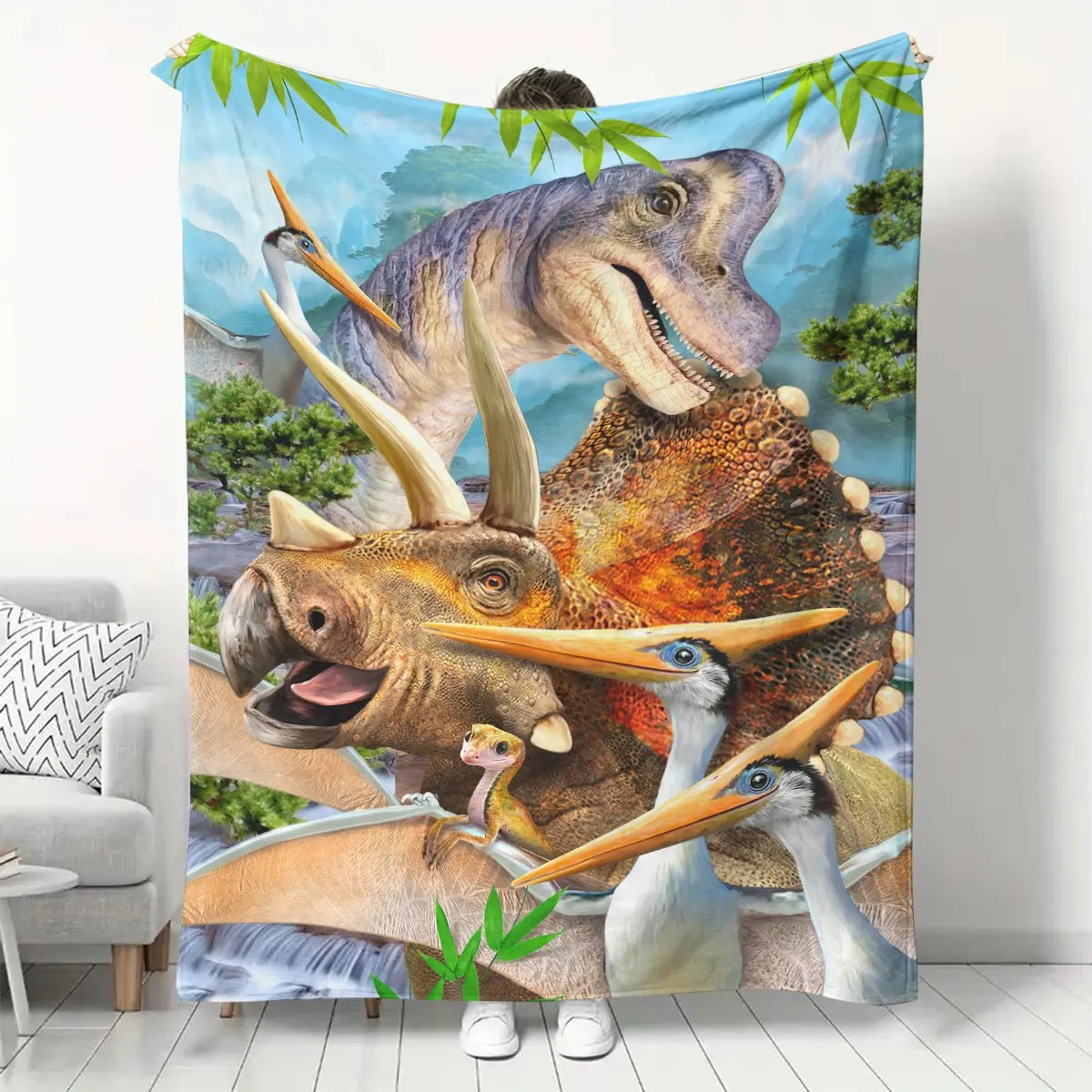

1pc Cartoon Anime Printed Flannel Blanket | Soft, Warm, Multipurpose, Ideal for Office, Outdoor Camping, Travel | Machine Washab