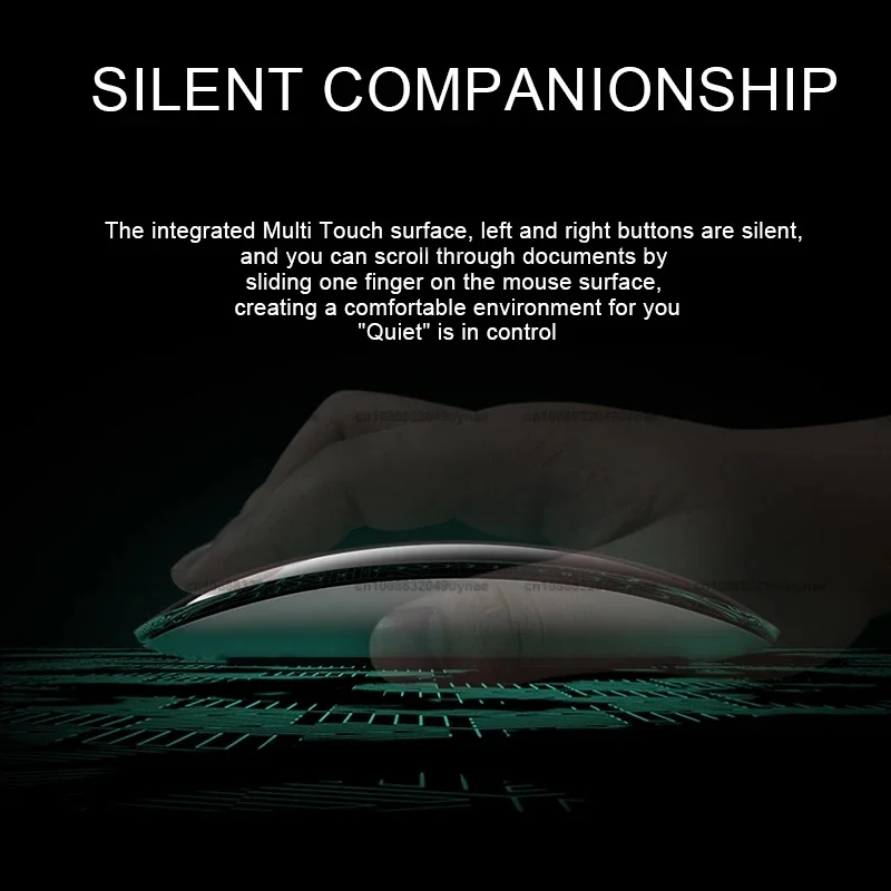 5.0 Bluetooth Multi-Touch Surface Magic Mouse, Ultra-Slim Wireless Rechargeable Mouse for Apple MacBook Pro Air Mini, iPad Table
