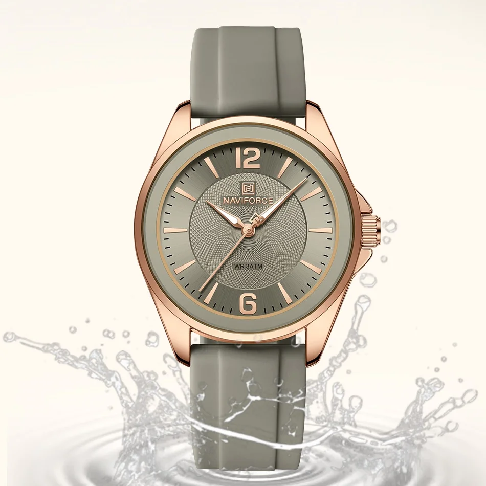 New Style NAVIFORCE Women's Watches Sport Silicone Strap Wristwatch Women Quartz Watch Clock Gift Reloj Mujer Relogios Feminino view 6