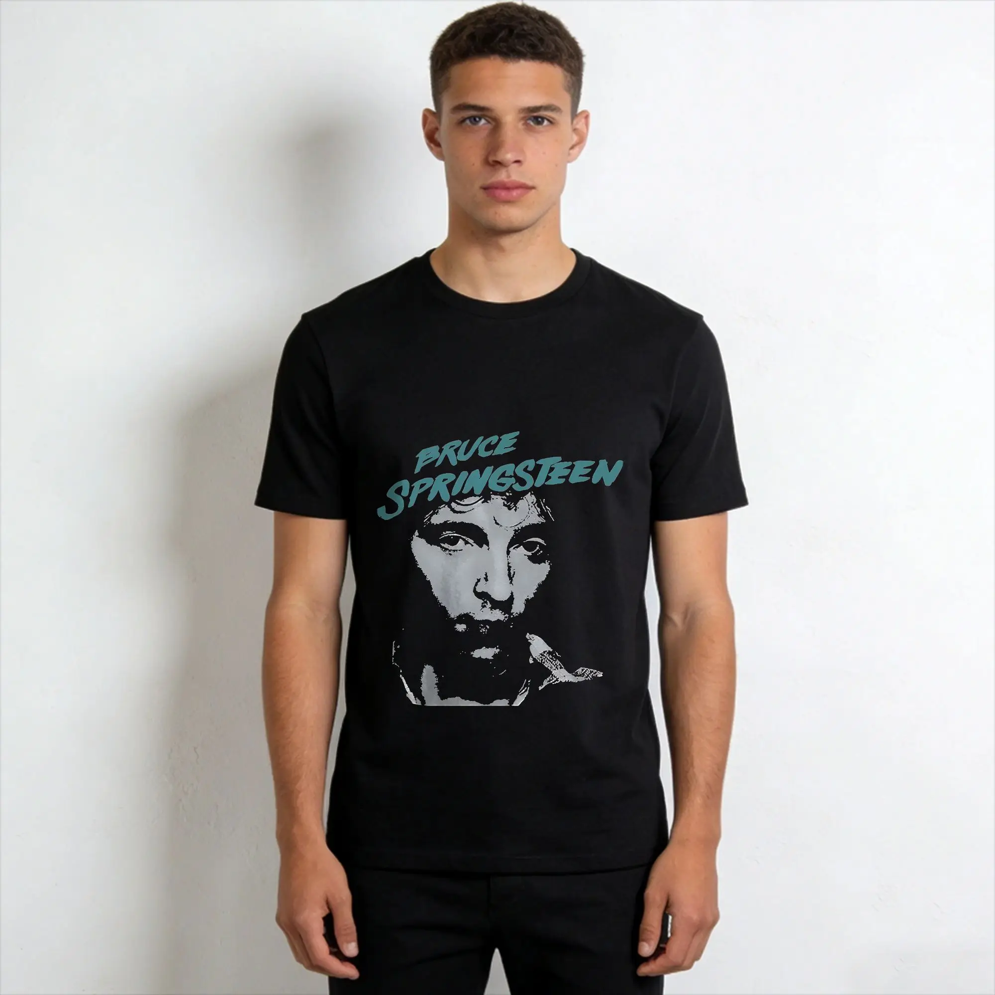 Bruce Springsteens Music Cotton T-Shirt For Man Summer  Streetwear T-Shirts Popular Tee Shirt Oversized Hot Sale Clothes
