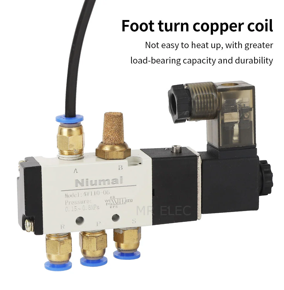 4v210-08 solenoid valve 5 Way 2 Position  1/4