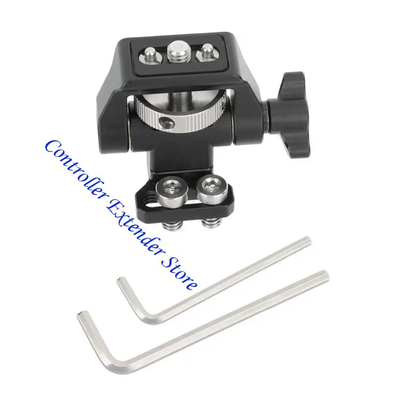 N84b suporte câmera rotativa metal resistente, suporte ângulo ajustável, compatível com parafuso 1/4, dispositivos