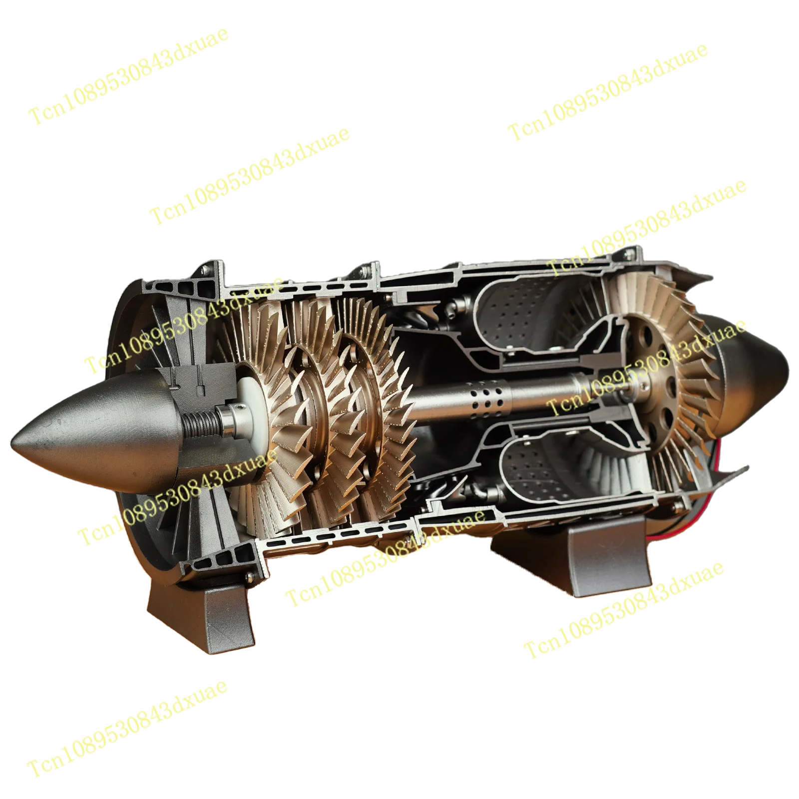 Turbojet Engine Model Metal Material Mini Fighter Turbojet Engine Assembly Model Can Start Mechanical Desktop Ornaments