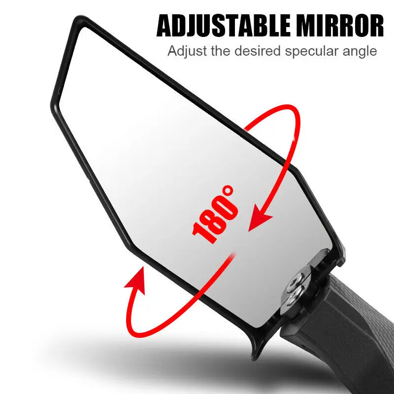Motorcycle Mirror Adjustable Rotating Rearview Mirror LED Turn Signal Mirror Signal Lamp for Yamaha Kawasaki Ninja Honda Ducati