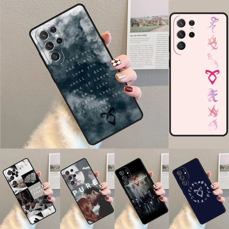 Cover For Samsung Galaxy S24 Ultra S21 S22 S8 S9 S10E Note 10 20 Plus FE S23 Shadowhunters TV Clary Fray Jace Phone case Coque