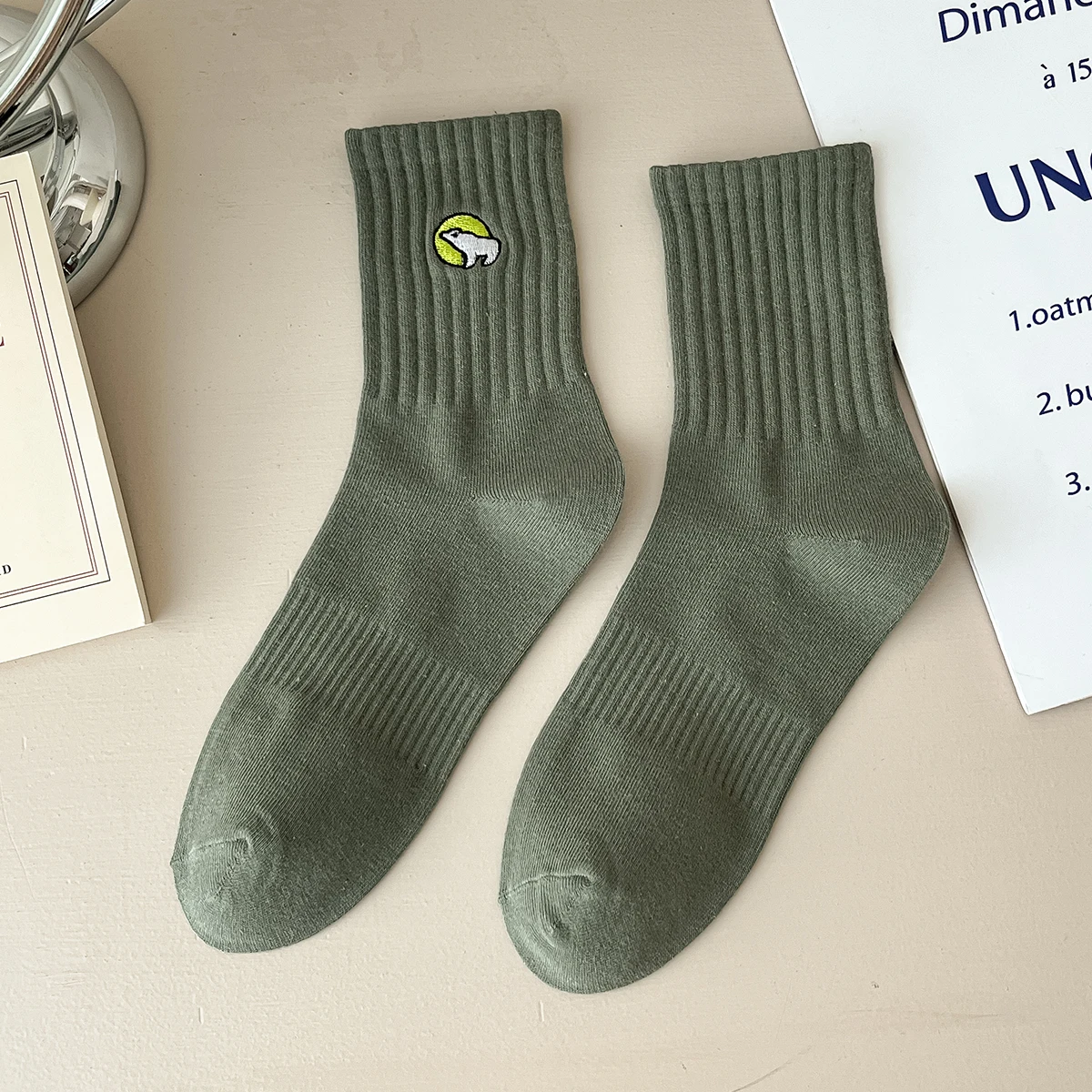 Черные вышитые неразрушаемые хипстерские Мягкие Длинные Короткие носки в стиле панк для тренировок по фильму «Лучшие друзья» искусственная кожа домашняя уличная одежда