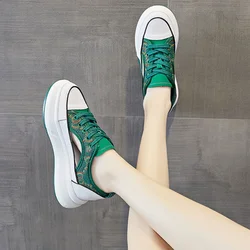 Canvas Sports Tennis For Women Designer Women's Running Shoes Trend 2024 On Offer With High Quality Fashion Casual Flat Green