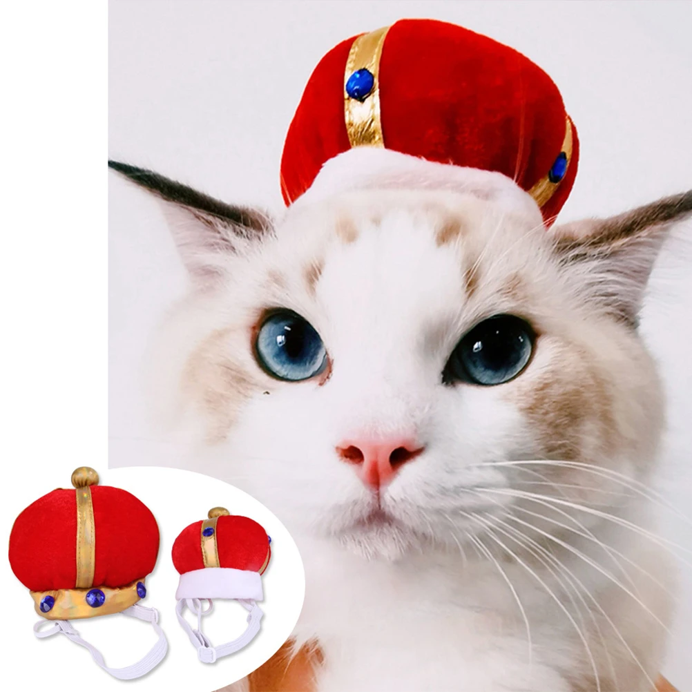 

Pet Crown Hat Cat Headband Headwear Dress up Costume Has Cosplay Headpiece Nail