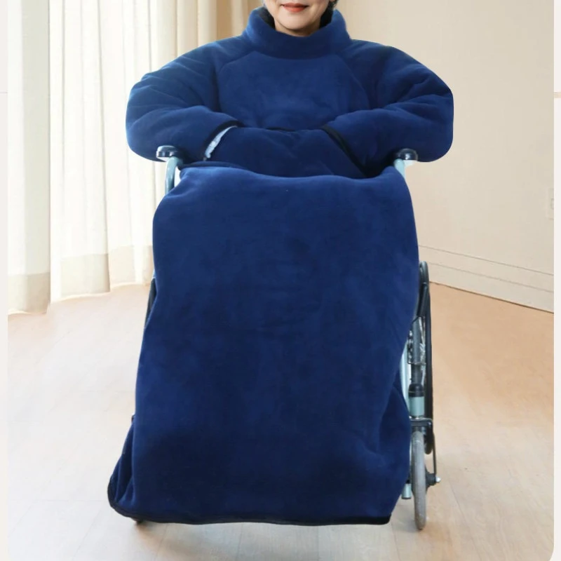 Warm Wheelchair Blanket Windproof Cover Winter Outing Accessory Elderly Wheelchair Shoulder Protector Anti Cold Blanket Set