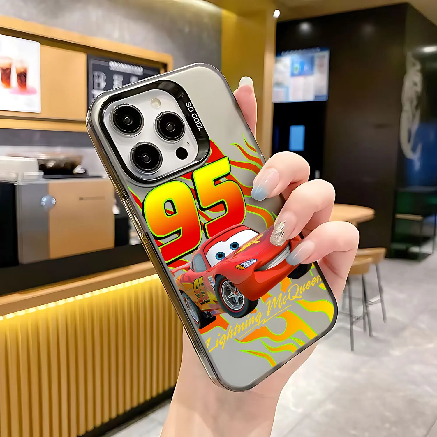 C-car-lightning mcqueen جراب لـ infinix hot 8 9 10 12 20 30 30i plus 5 6 7 8 plus spark 20 10 pro