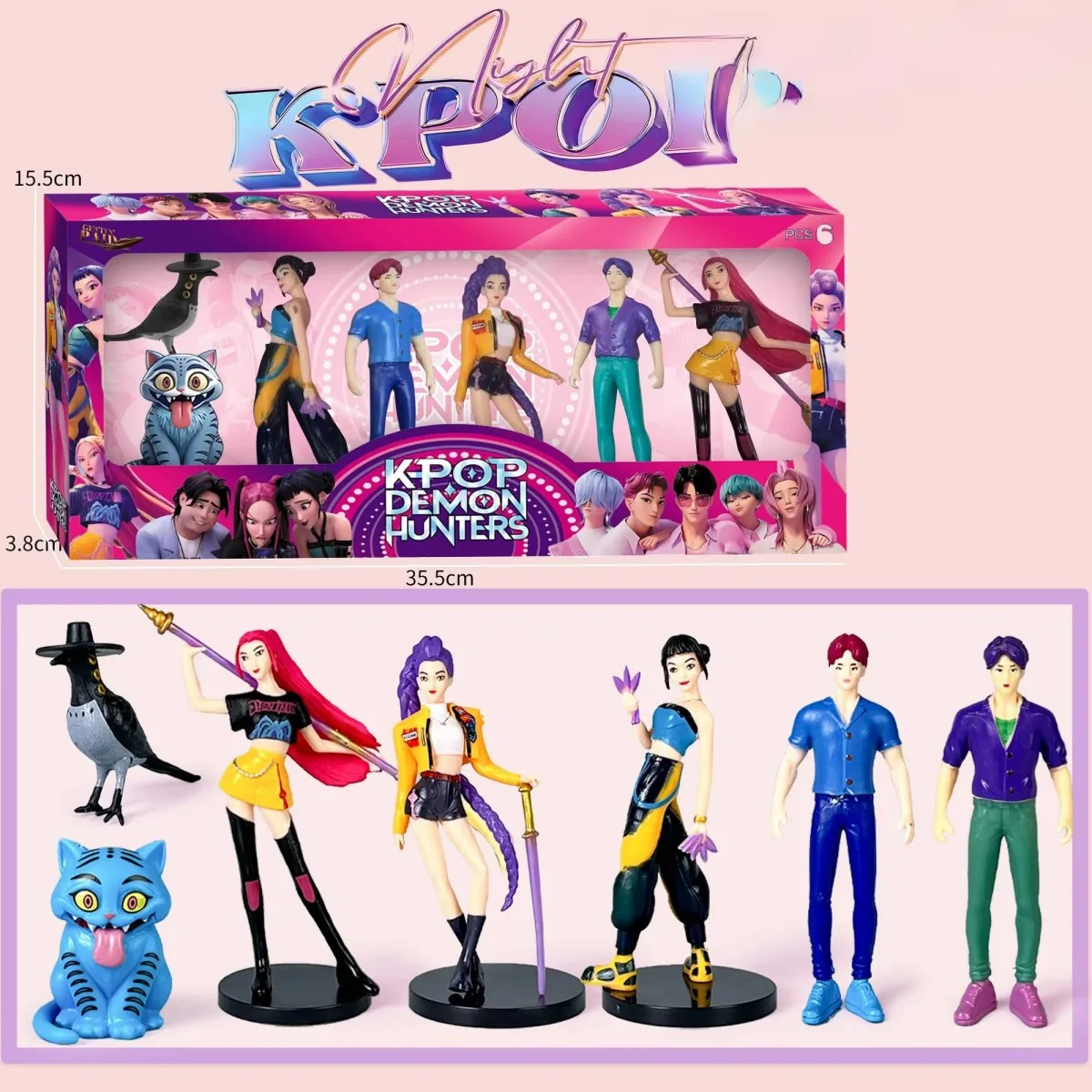 2025 Hot Anime KPop Devil Hunter Doll Vinyl Toy Rumi Mira Zoi Character Vinyl Mask Blind Box Ornament Toy Christmas Gift