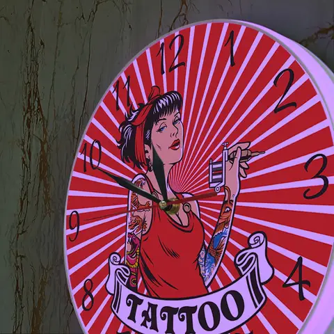 6 best sales Röd väggklocka - №1