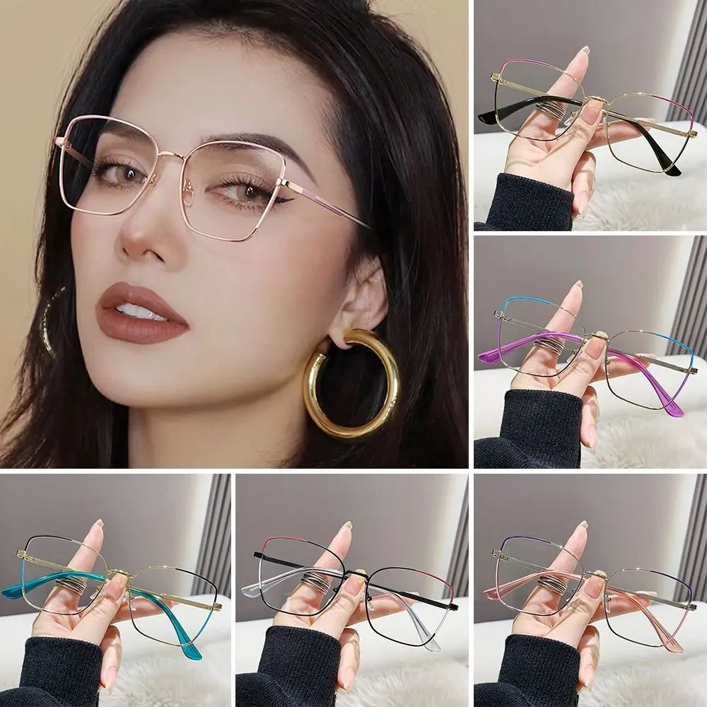 Classic Anti-Blue Light Glasses Women Designers Eyeglasses Optical Spectacle Computer Eye Protection Glass Metal Frame Eyewear