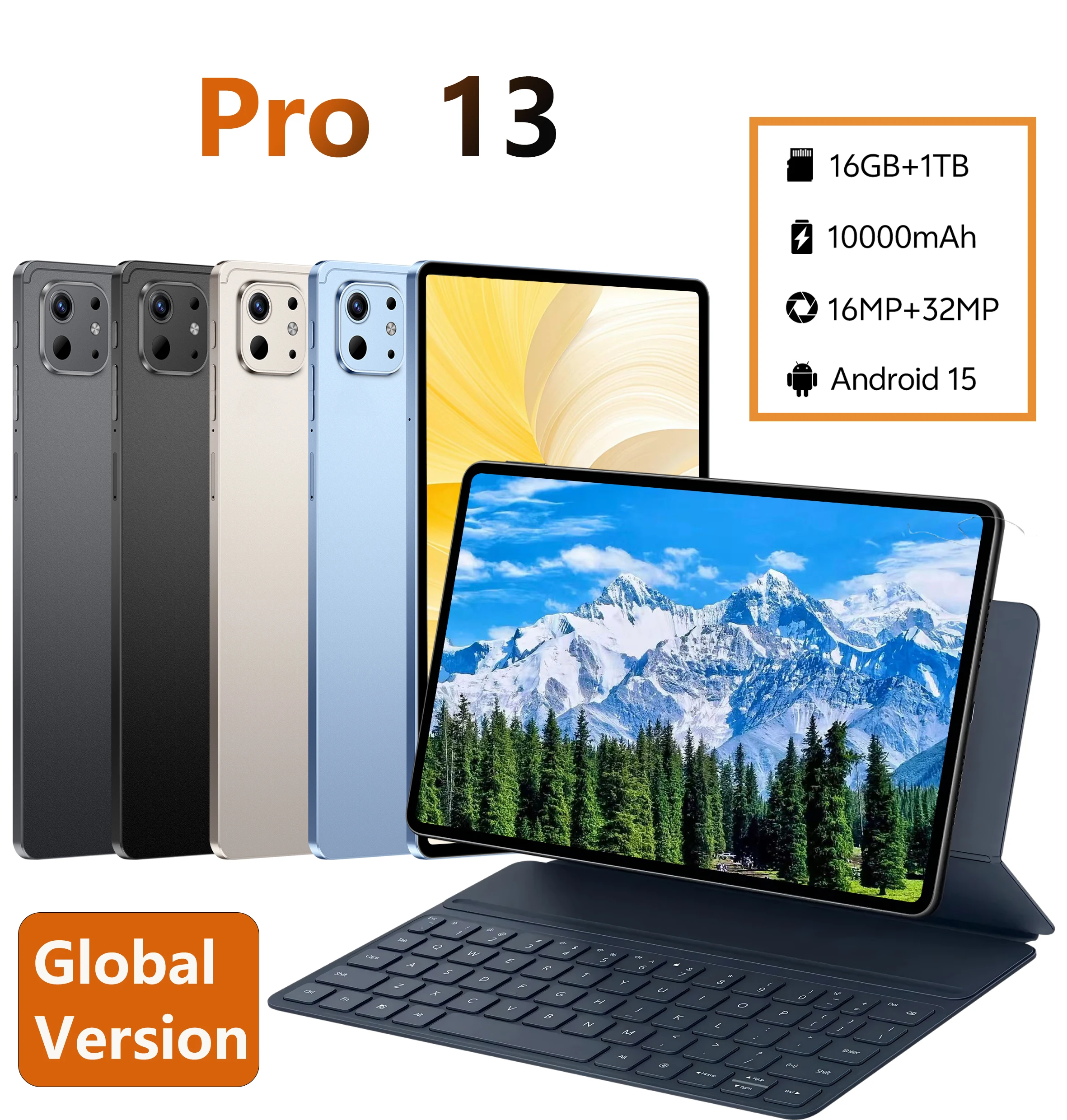 

NEW Original Pad Pro 13 Global Version Tablet PC 10.1 inch Snapdragon8 Core3 16GB+1TB Android 15 Dual SIM 10000mah 5G WIFI