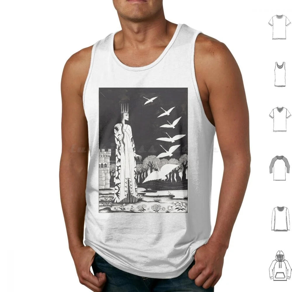 Kay Nielsen Fairy Tale Art / Illustration Witch Sorceress Tank Tops Print Cotton Kay Nielsen Kay Neilsen East Of The Sun