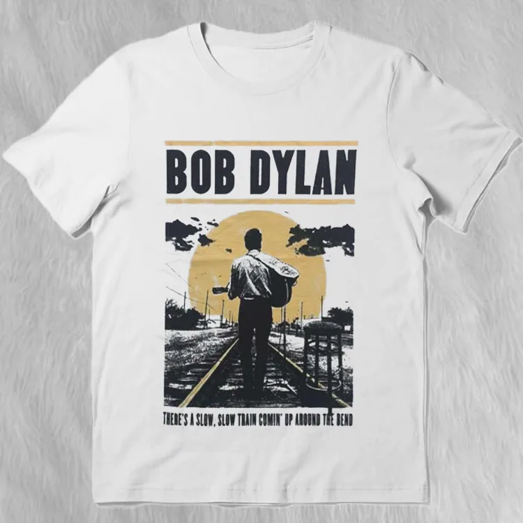 BOB DYLAN Jazz Style White Full Size Tee Shirt