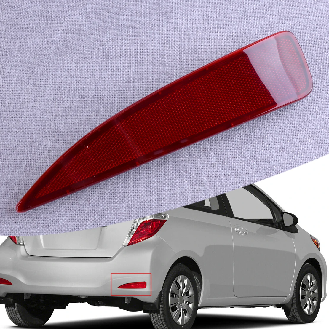 52163-52100 Car Rear Bumper Right Reflector Light Lamp Housing Cover Fit For Toyota Yaris Base PREMIUM CE L LE 2012 TO1185103