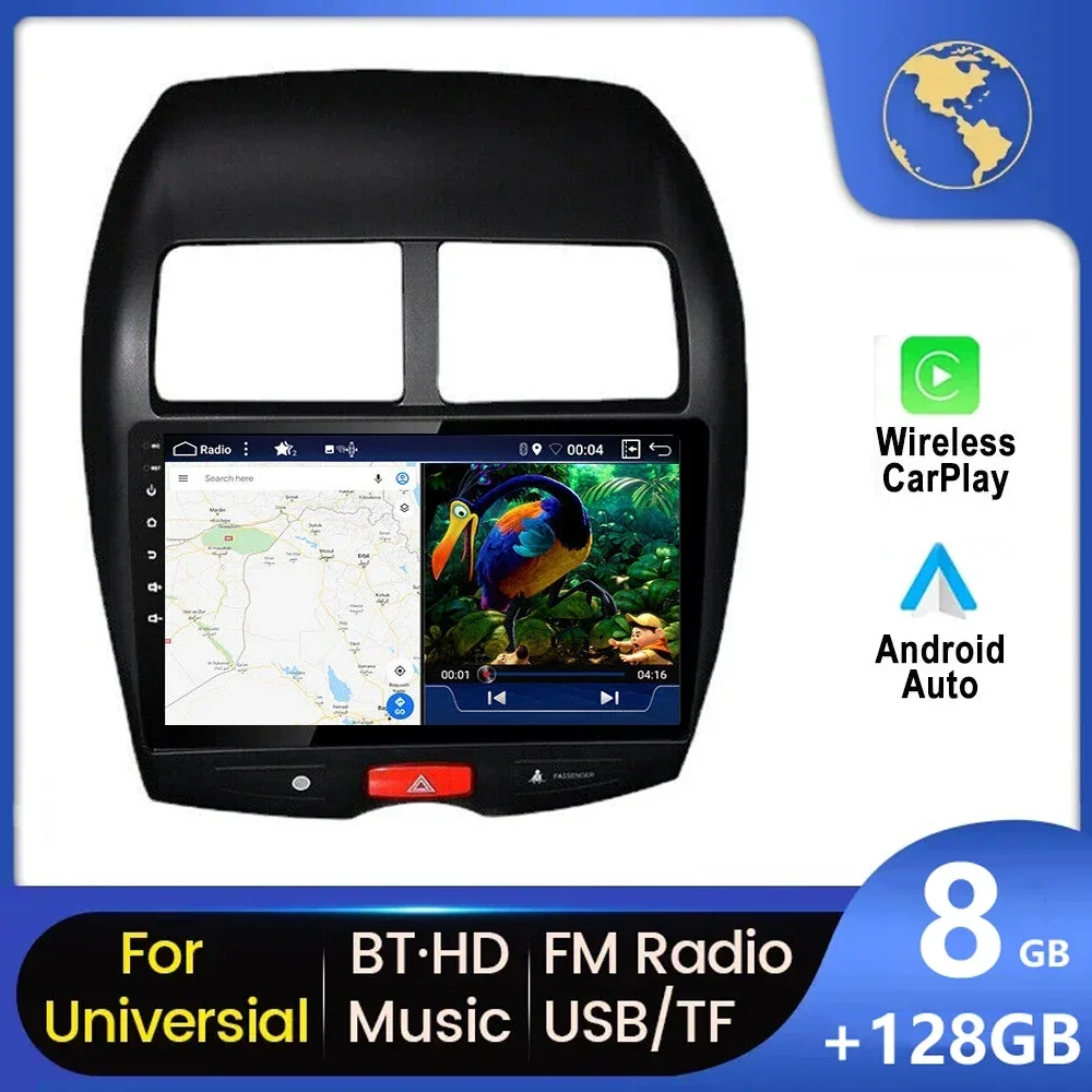 

4G Android 14.0 2 Din Car Radio multimedia video player For Mitsubishi ASX 2010 2012 2013-2016 navigation GPS audio 2din Carplay