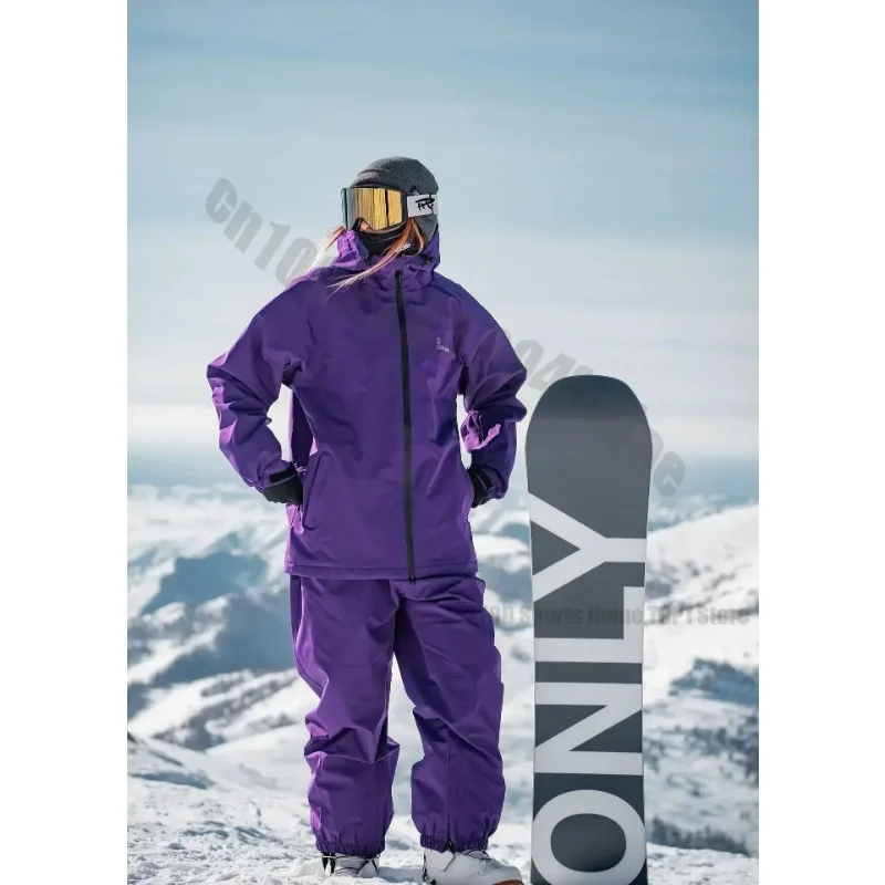 

2024 Winter Oversized Female Outdoor Snowsuit Woman Ski Suit Set Women Snowboarding Set Waterproof Windproof Skiing Jacket Set