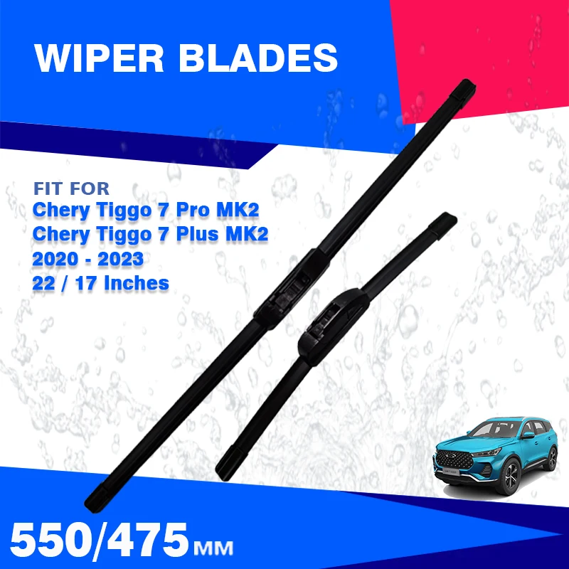 For Chery Tiggo 7 Pro Plus MK2 2020 2021 2022 2023 Front Windscreen Wiper Blade Set Windshield Window Brushes Car Accessories