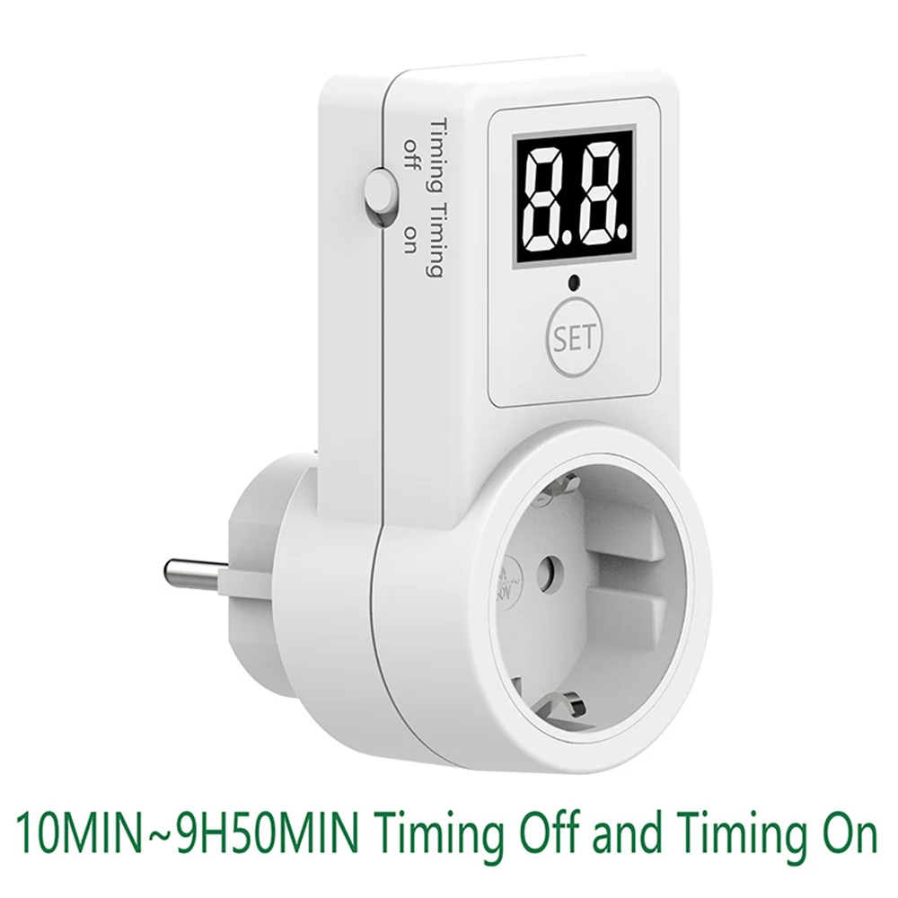 220-240V Digital Countdown Timer Smart Control Plug-In Switch Socket Auto Power Off Electronic Device Timing Tools EU Plug ﻿