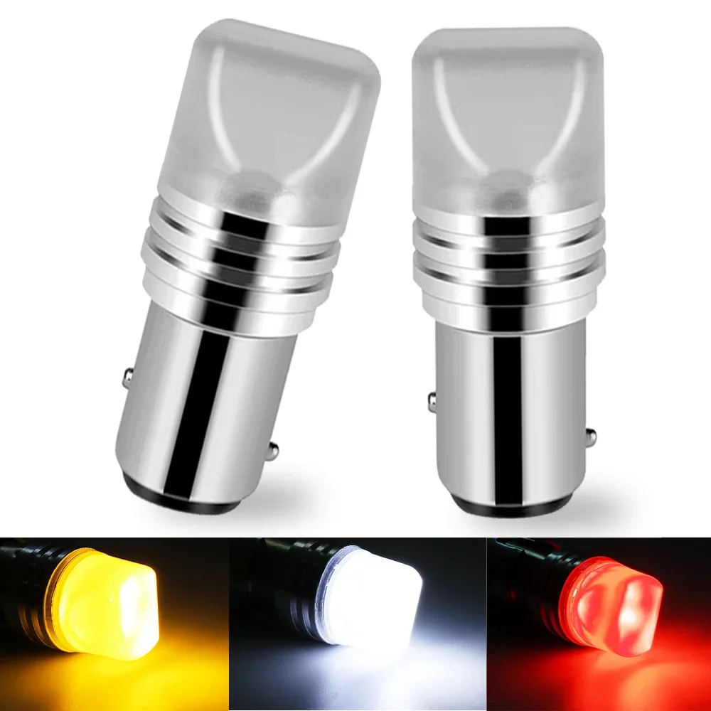 2PCS Electric Motorcycle Auto Additional Brake Light Car Strobe Decoration Lamp Warning Bulb Rear Trunk Tail DC 12V Turn Signal