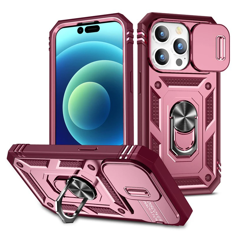 Schiebe-Kameraobjektivschutz Magnetringhalter Hülle für iPhone 18 17 16 15 14 13 12 11 Pro Max Plus Mini XR Stoßfeste Abdeckung – Detail 17