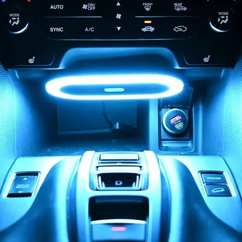 Luz Interior de coche recargable por USB, luces de lectura magnéticas, luz de ambiente LED ligera para coche con colores dobles para lectura