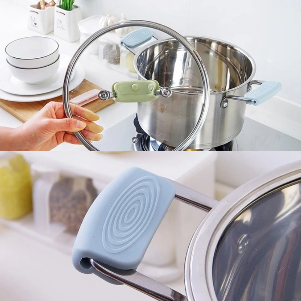 

2Pcs Pot Handle Covers Silicone Grips Cooking Mitts Heat Resistant AntiScald Kitchen Tools Wok Saucepan Oven Gloves