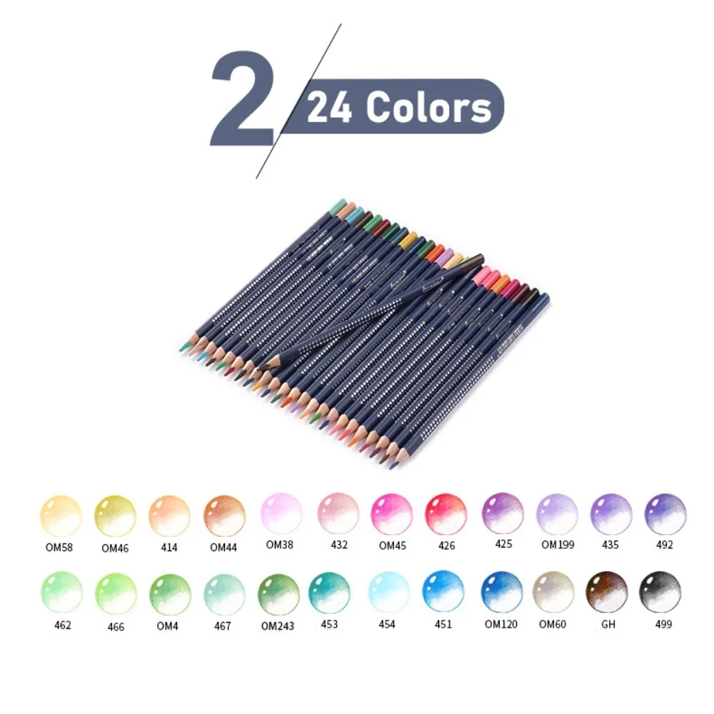 

Набор деревянных карандашей 12/24/36 цветов, профессиональный набор акварельных карандашей для рисования с кистью, красочное искусство