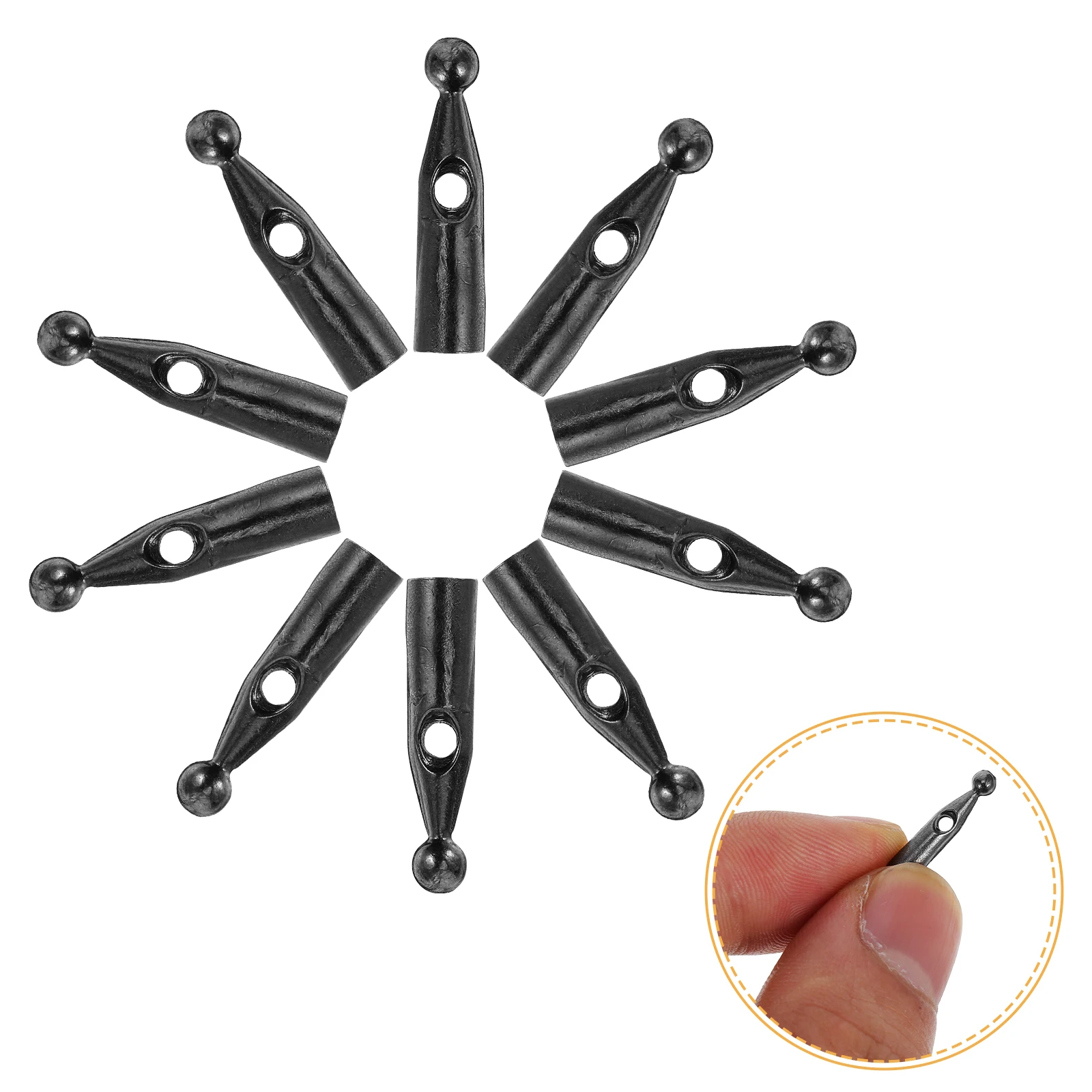

10pcs Tail Beads Replacement Metal Rain Umbrella End Tips 2.8Mm Hole Repair Accessories For Sun Umbrella Bone Covers Durable
