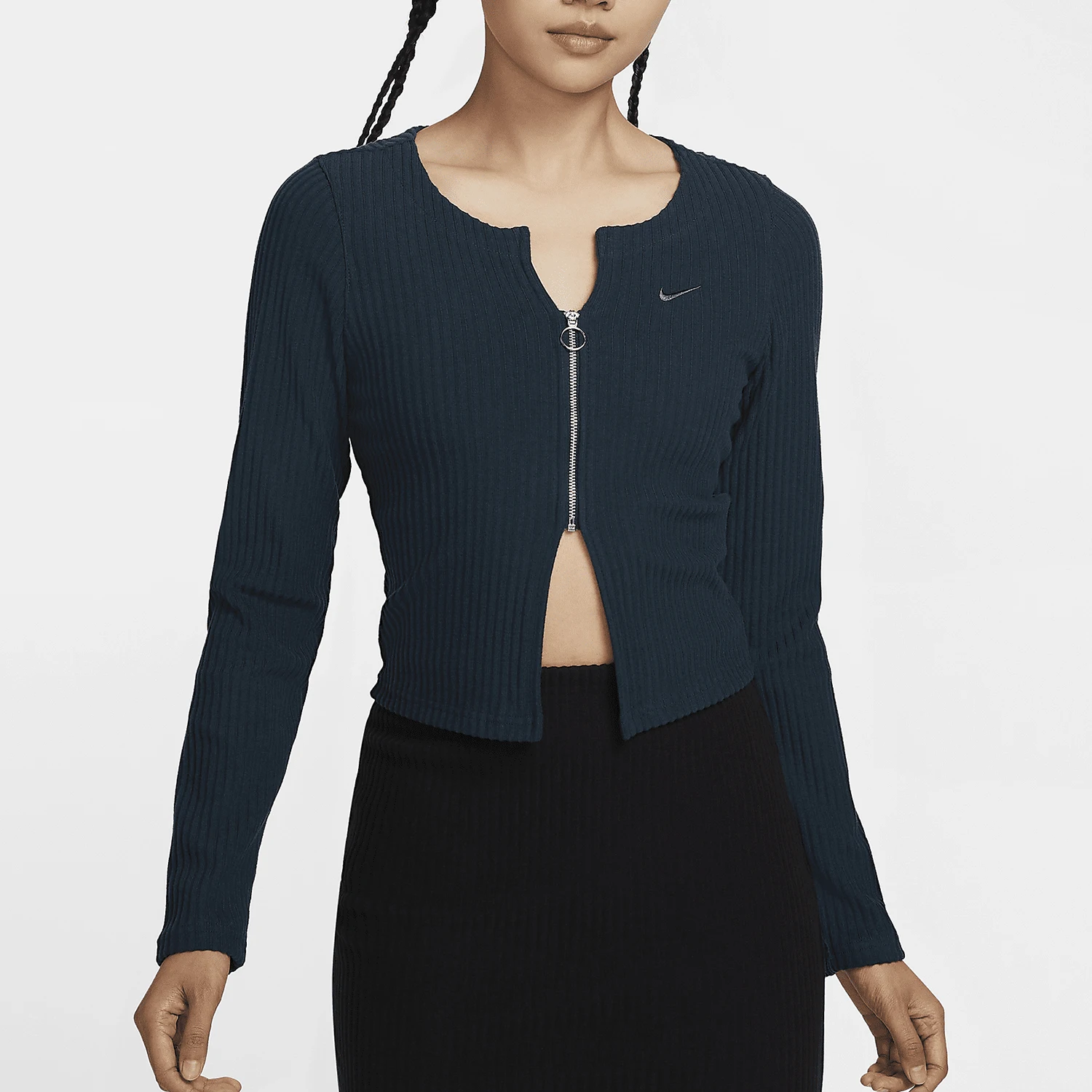 

Nike Official Genuine 2024 New Women's Knitted Breathable Slim Long Sleeve Cardigan FN3683-478