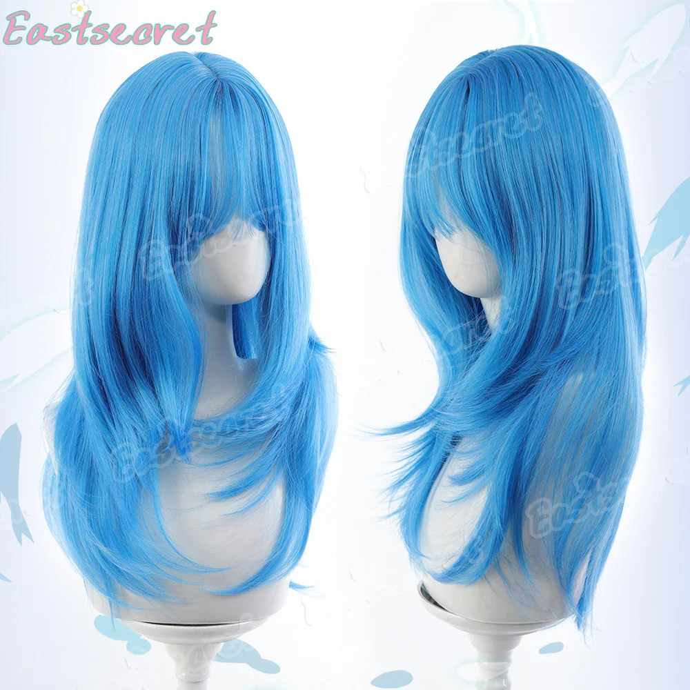 

Парик Синтетический Синий Женский Длинные Волосы Лолита Волшебная Девушка Косплей Прямые Волосы Набор для Хэллоуина Парик
